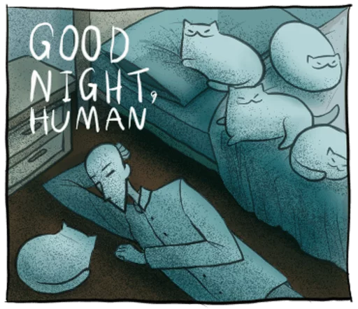 💤 Стикер «Gloomy Cat» для Telegram