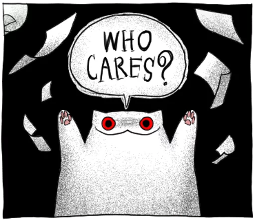 😀 Стикер «Gloomy Cat» для Telegram