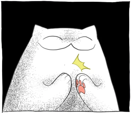 👏 Стикер «Gloomy Cat» для Telegram