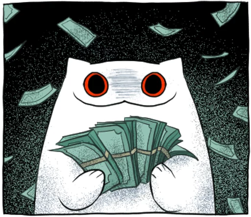 💸 Стикер «Gloomy Cat» для Telegram