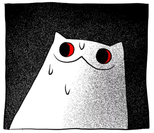 Стикерпак Gloomy Cat для Telegram
