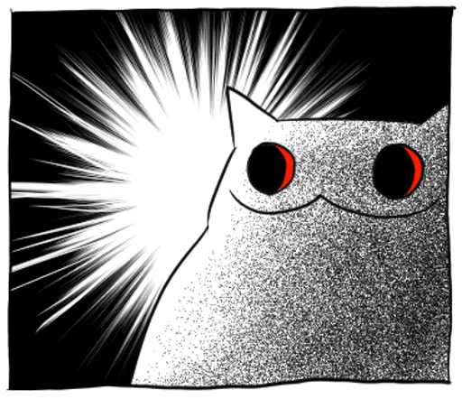 😱 Стикер «Gloomy Cat» для Telegram
