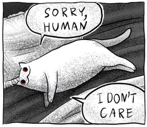 🙃 Стикер «Gloomy Cat» для Telegram