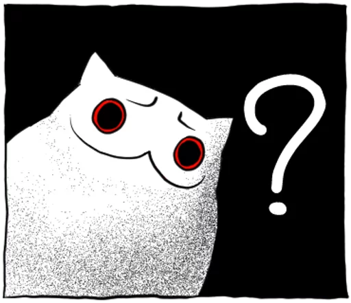 ❓ Стикер «Gloomy Cat» для Telegram