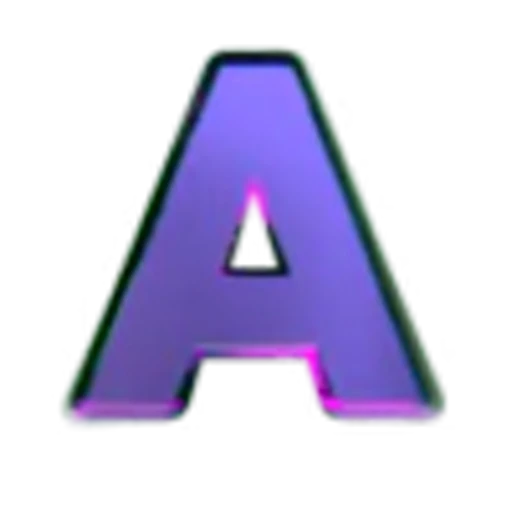 Стикерпак Glowing Edge Font для Telegram