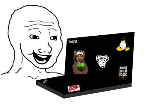 😁 Стикер «GNU/Memes» для Telegram