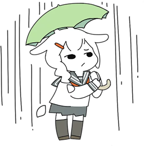 ☔ Стикер «Goat Girl» для Telegram