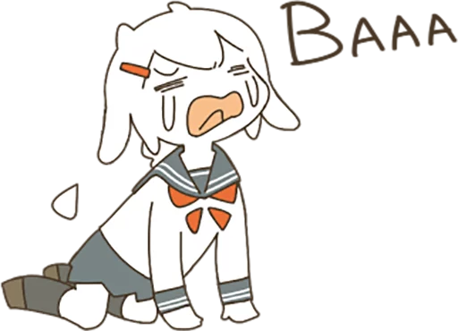 😭 Стикер «Goat Girl» для Telegram