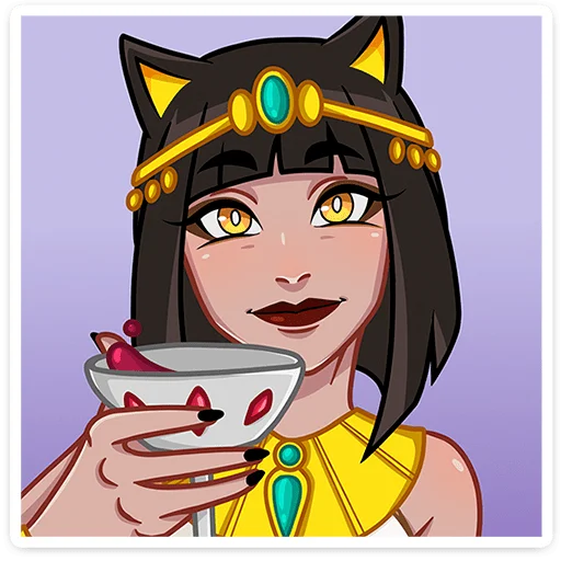 🍸 Стикер «Богиня Баст» для Telegram