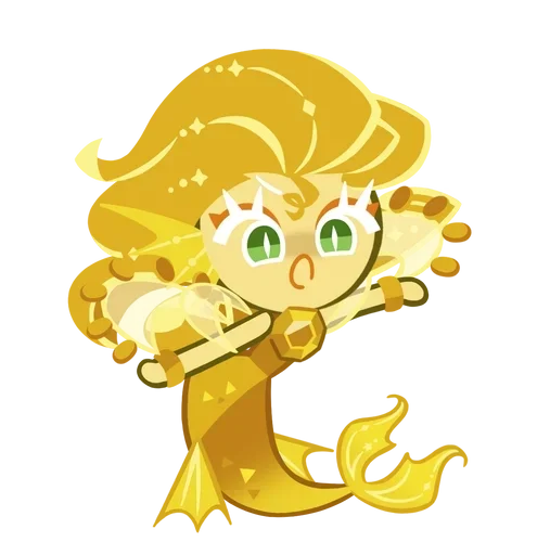 🧜‍♀ Стикер «Aquamarine, Gold Citrine and Mystic Opal!» для Telegram