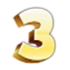 Стикер 45 Golden Font
