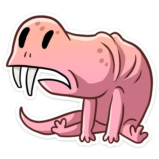 😳 Стикер «Голый землекоп Naked mole» для Telegram