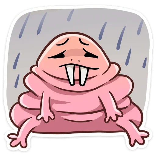 ☔️ Стикер «Голый землекоп Naked mole» для Telegram