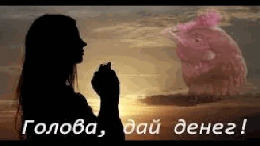 🙏 Стикер «Голова, дай денег!» для Telegram