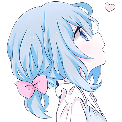 😍 Стикер «Голубая девочка» для Telegram