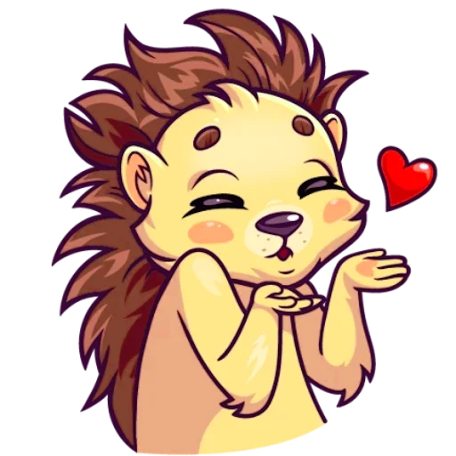 😘 Стикер «Голубоглазый Ёжик» для Telegram