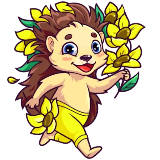 💐 Стикер «Голубоглазый Ёжик» для Telegram