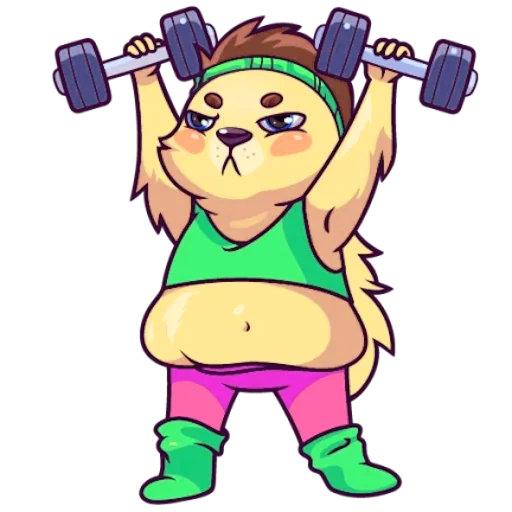 🏋️‍♀️ Стикер «Голубоглазый Ёжик» для Telegram