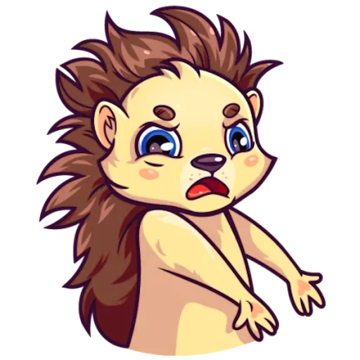 😤 Стикер «Голубоглазый Ёжик» для Telegram