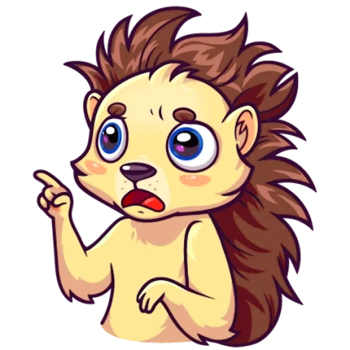 😱 Стикер «Голубоглазый Ёжик» для Telegram