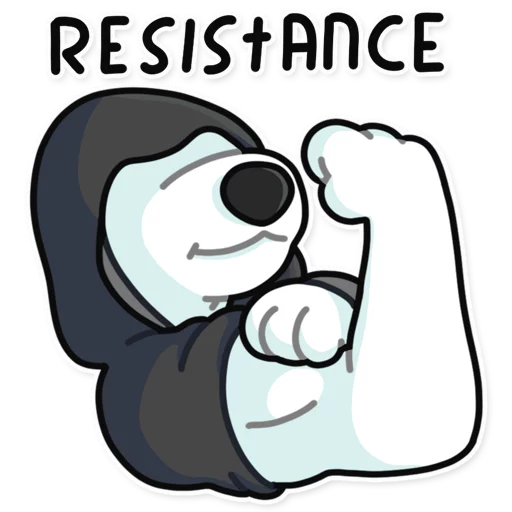 Стикерпак Resistance Dog для Telegram