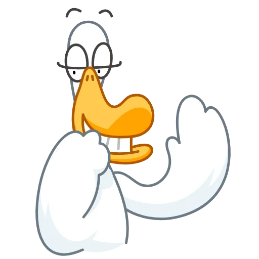 Стикер 10 👍 Goose emoji - гусь