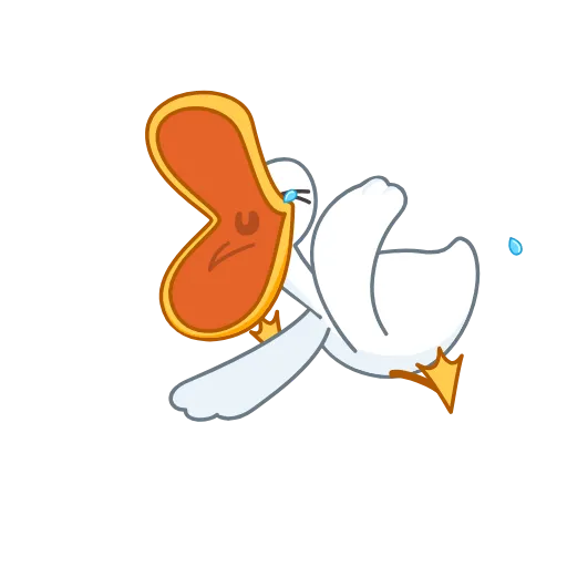 Стикер 4 👍 Goose emoji - гусь