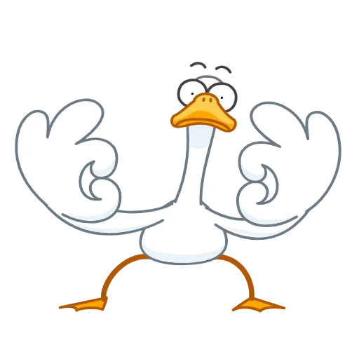 Стикер 5 👍 Goose emoji - гусь