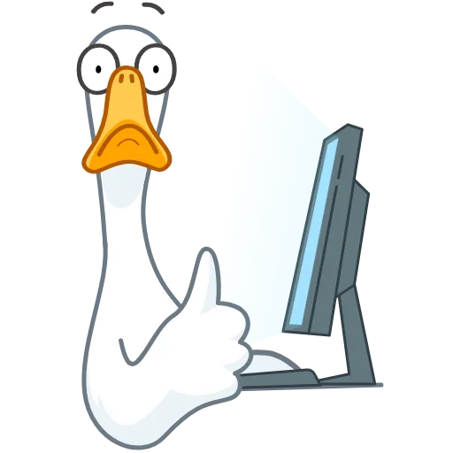 Стикер 8 👍 Goose emoji - гусь