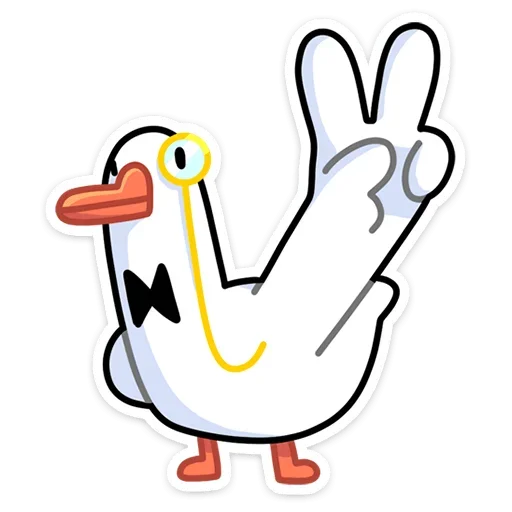 ✌️ Стикер «Гусь — за мат кусь!» для Telegram