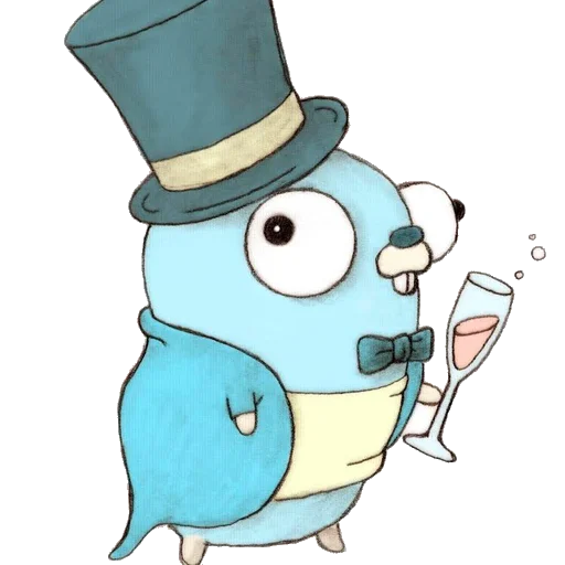 🥂 Стикер «Gopher» для Telegram