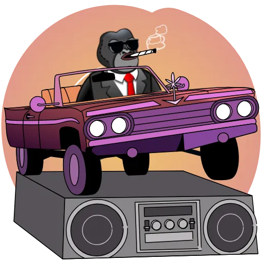 🚘 Стикер «Gorilla Case» для Telegram