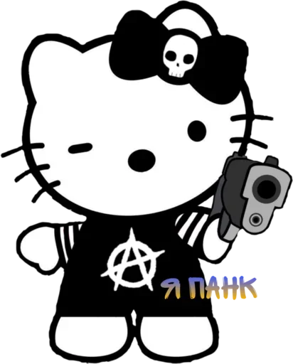 Стикерпак ♡𝐆𝐨𝐭𝐡𝐢𝐜 𝐊𝐢𝐭𝐭𝐲♡ для Telegram