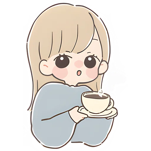 ☕️ Стикер «Говорящая тян» для Telegram