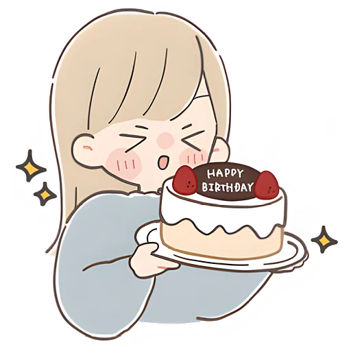 🎂 Стикер «Говорящая тян» для Telegram