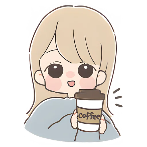 ☕ Стикер «Говорящая тян» для Telegram