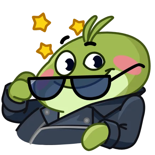 😎 Эмодзи «Greenleaf Greg» для Telegram