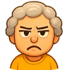 😡 Эмодзи «Милая бабуля» для Telegram