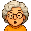 😮 Эмодзи «Милая бабуля» для Telegram
