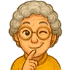 🤭 Эмодзи «Милая бабуля» для Telegram