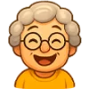 😂 Эмодзи «Милая бабуля» для Telegram