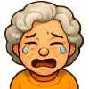 😭 Эмодзи «Милая бабуля» для Telegram