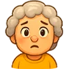😞 Эмодзи «Милая бабуля» для Telegram