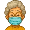 😷 Эмодзи «Милая бабуля» для Telegram