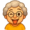 😜 Эмодзи «Милая бабуля» для Telegram