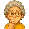 🤔 Эмодзи «Милая бабуля» для Telegram