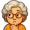 🤔 Эмодзи «Милая бабуля» для Telegram