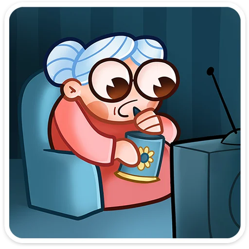 📺 Стикер «Бабуля» для Telegram
