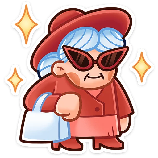 😎 Стикер «Бабуля» для Telegram