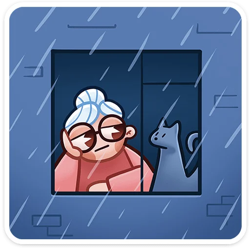 ☔ Стикер «Бабуля» для Telegram